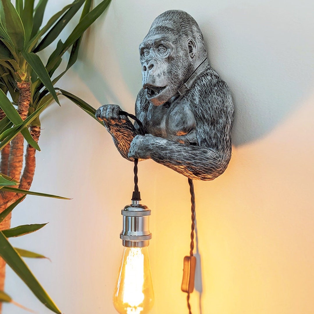 Gorilla Wall Light Unique Home Decor Big Monkey Taxidermy - Etsy UK Gorilla Wall Light Unique Home Decor Big Monkey Taxidermy - Etsy UK