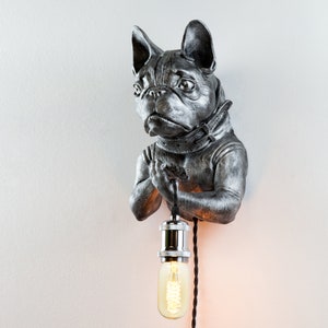 French Bulldog Wall Sconce: 3D Dog Lover Gift