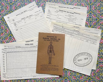 WW1 Medical Starter Pack -  Clinical Charts, Case Sheets, Casualty Forms - Great War Reproductions