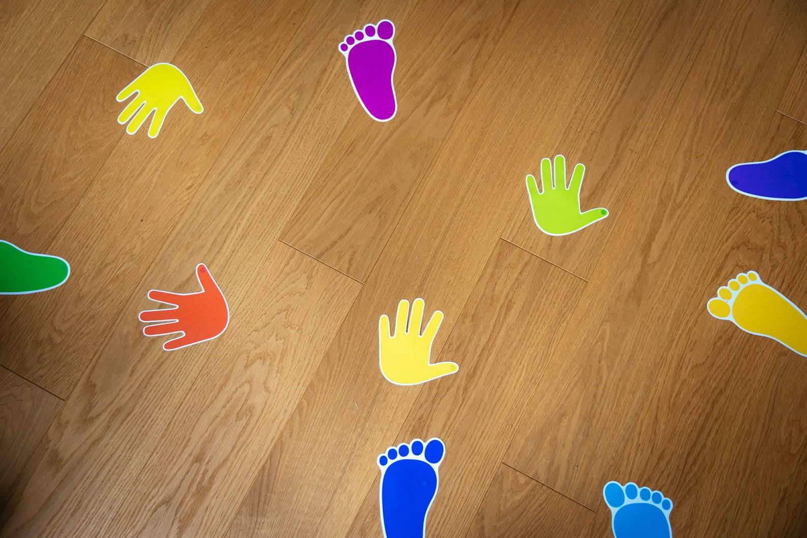 SENSORS Floor Path. Jumping Game Stickers. Removable. Hand and Foot ...