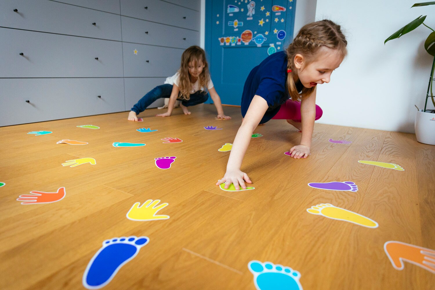 SENSORS Floor Path. Jumping Game Stickers. Removable. Hand and Foot ...