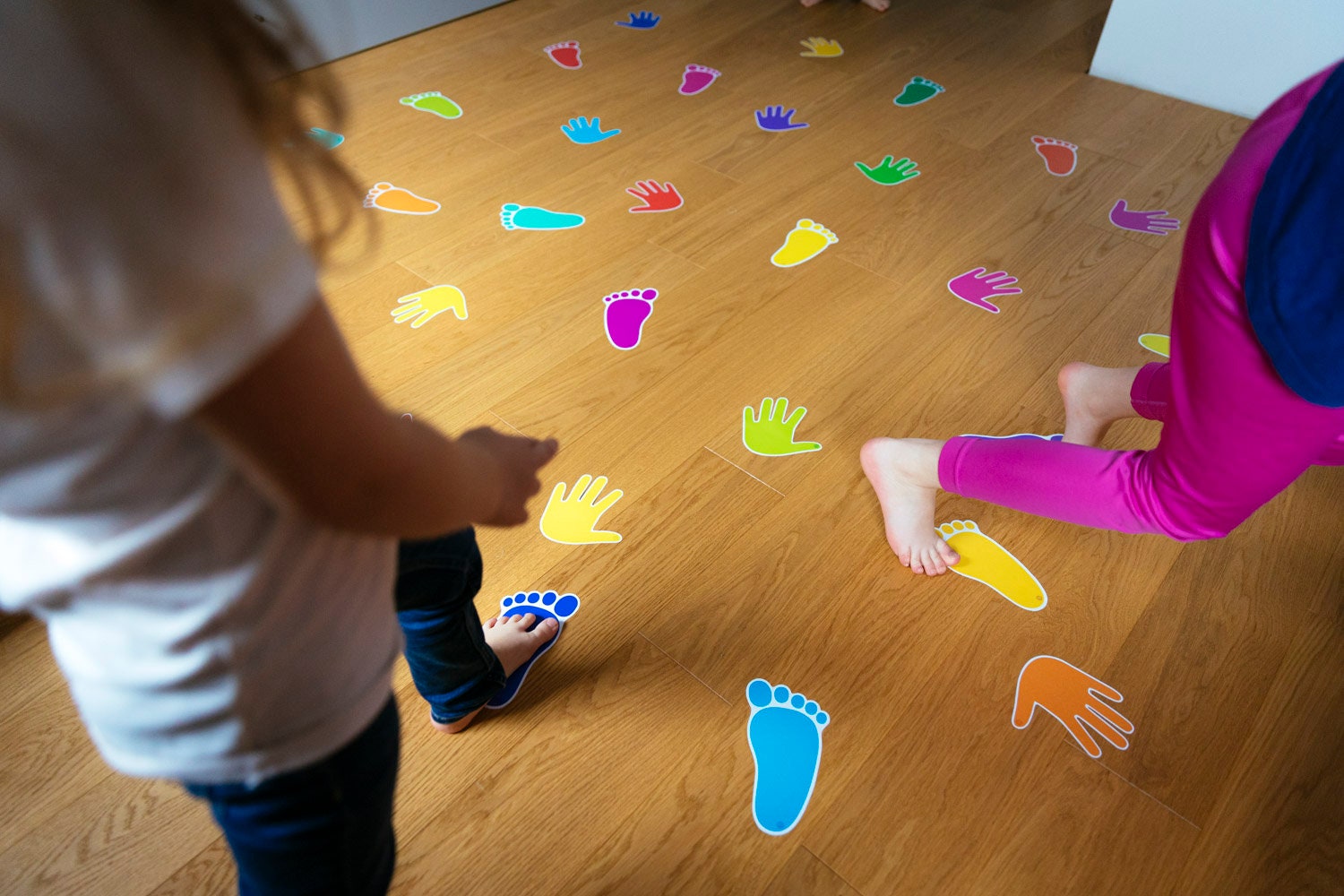 SENSORS Floor Path. Jumping Game Stickers. Removable. Hand and Foot ...