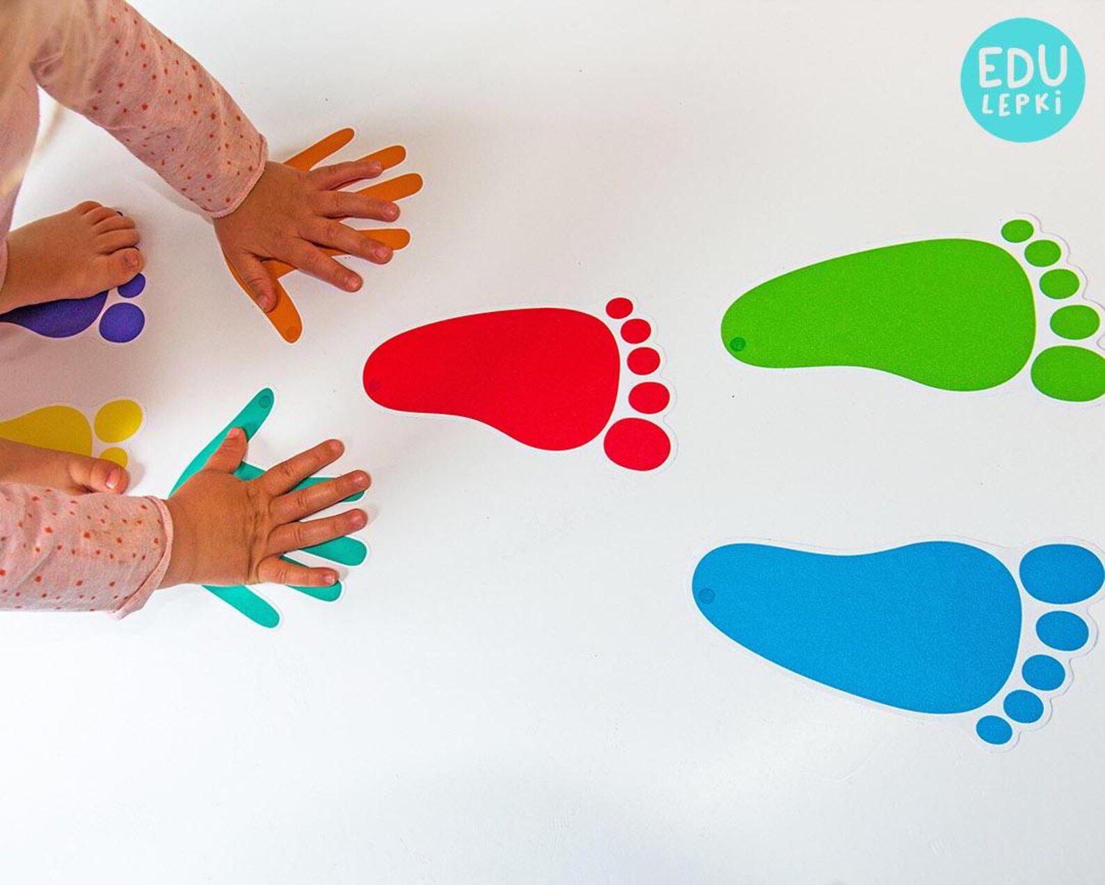 SENSORS Floor Path. Jumping Game Stickers. Removable. Hand and Foot ...