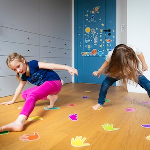 SENSORS Floor Path. Jumping Game Stickers. Removable. Hand and Foot ...
