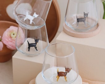 Farm Theme Drinking Glass Set of 6 with Handmade Animal Figures – MiniZooUSA