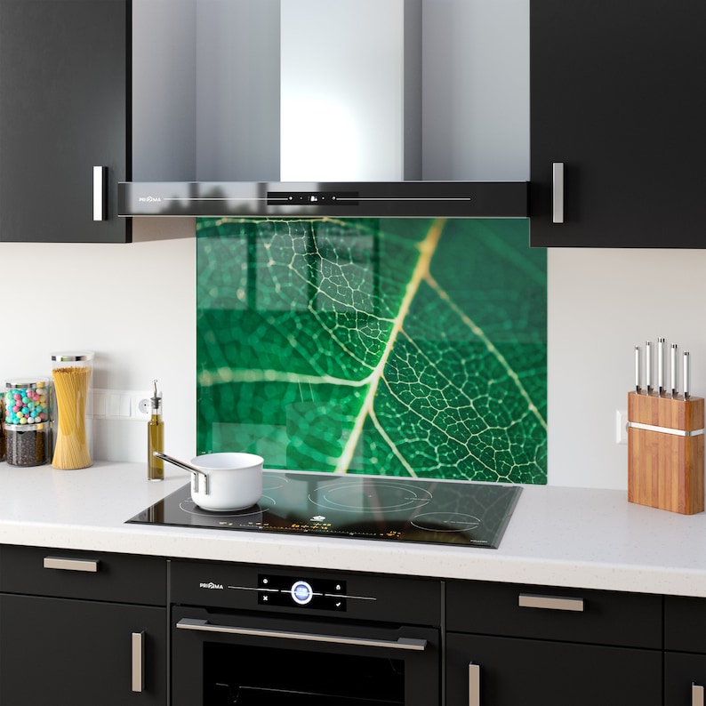 Splashback Kitchen Toughened Glass Panels Cooker Shade Green Any Size Colour 