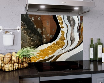 Glass Splashback Kitchen ANY SIZE or Made to Measure Backsplash Wall ...