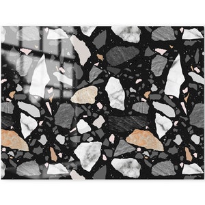 Cuisine à crédence en verre TOUTE TAILLE ou sur mesure Poêle Backsplash Wall Panel Terrazzo Lastrico Carrelage Décor image 2