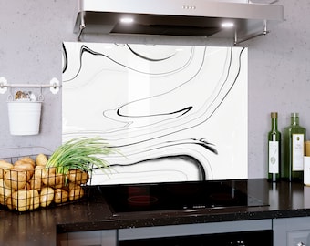 Clear Glass Backsplash Stove Splashback Kitchen Wall Panel - Etsy