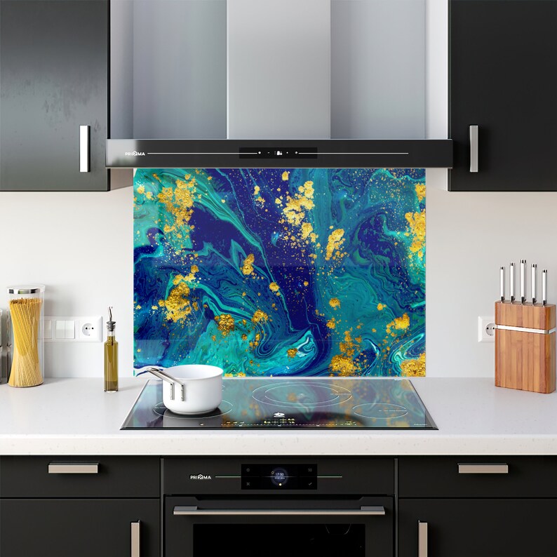Kitchen Glass Splashback ANY SIZE Cooker Hob Wall Backsplash - Etsy
