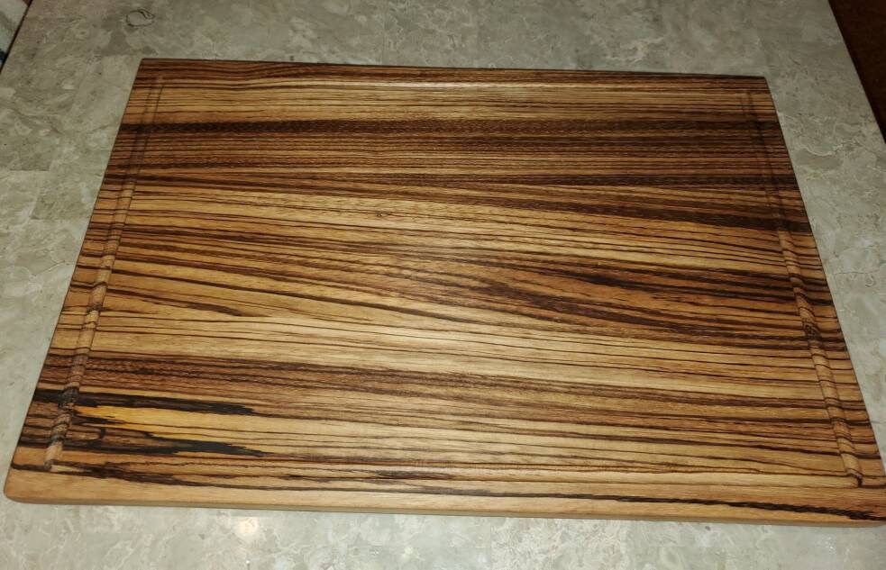 12x18x.75 Zebrawood Cutting Board Etsy