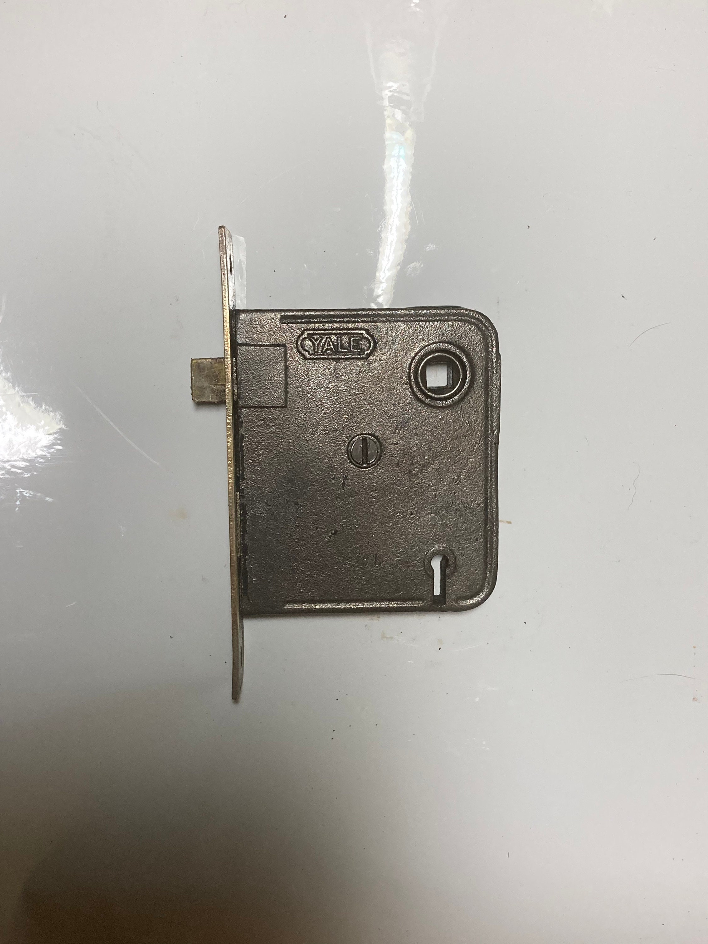 Antique Yale Interior Mortise Door Lock With Solid Brass Etsy