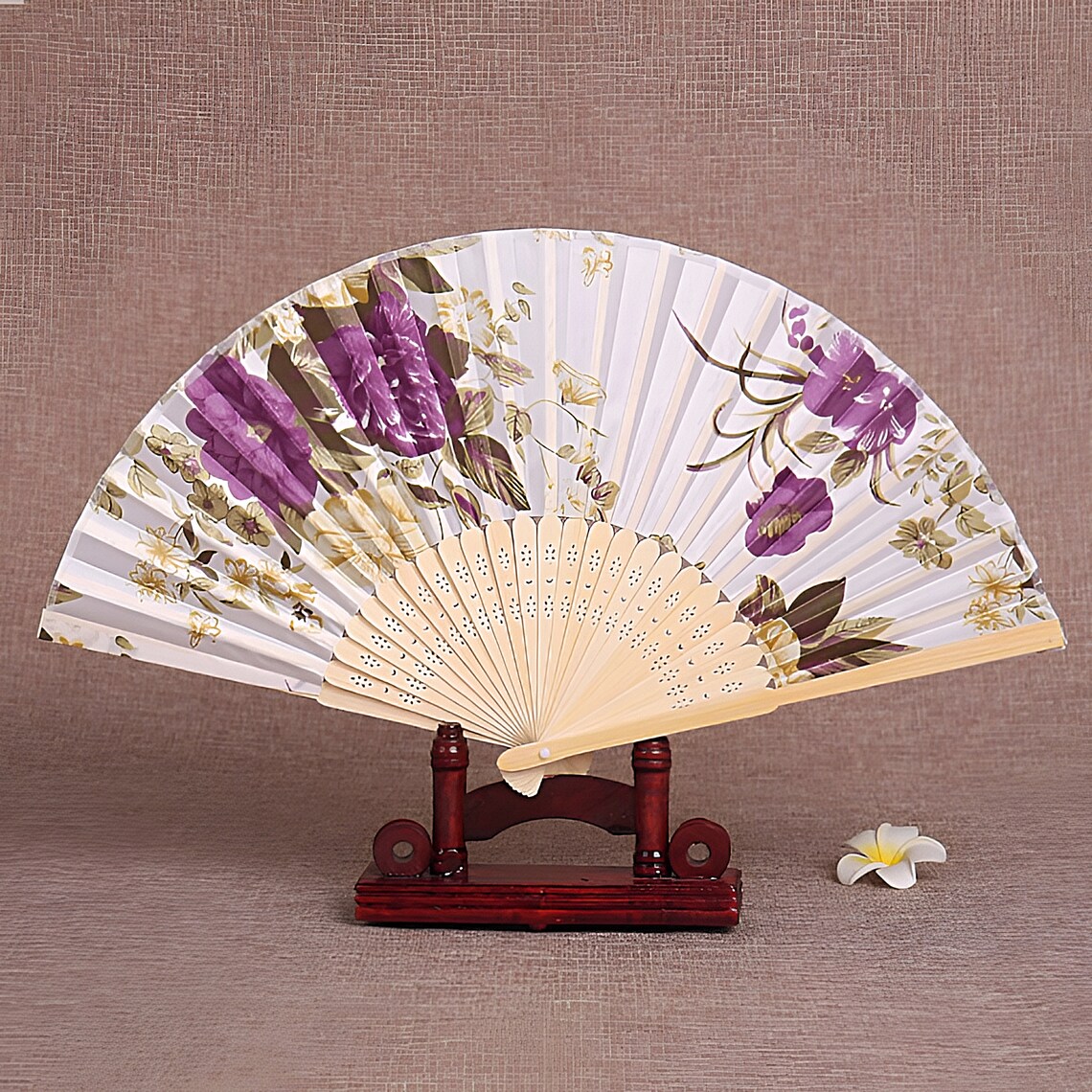 Folding Japanese Hand Fan Bamboo Hand Held Fan Art Dance Party Etsy UK