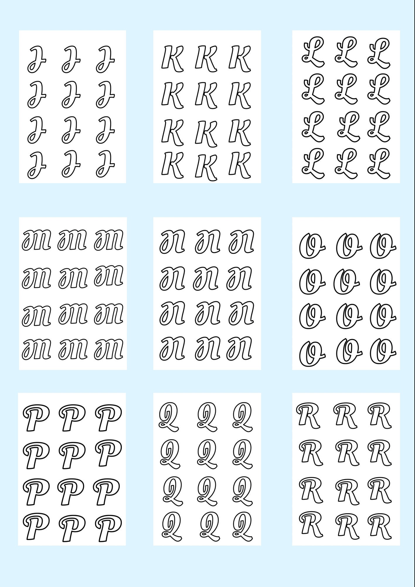 printable letters coloring pages 26 lettering pages a to z etsy
