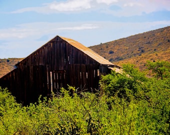 Rustic Barn Photography Print, Western Desert Farmhouse Wall Art