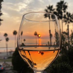 San Clemente Sunset, Wineglass Sunset Wall Decor, Sunset Wall Art, Gift Idea, Girls gift, Beach Artwork, Golden Hour