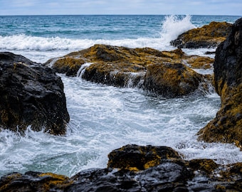 Rocky Oregon Coast Print, Oregon Coast Photography, Ocean Wave Wall Art, Pacific Northwest Decor, Coastal Landscape Photo