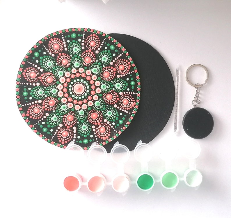 Mandala Dot Painting Kit for Beginners. Paint 15cm Round Etsy Australia