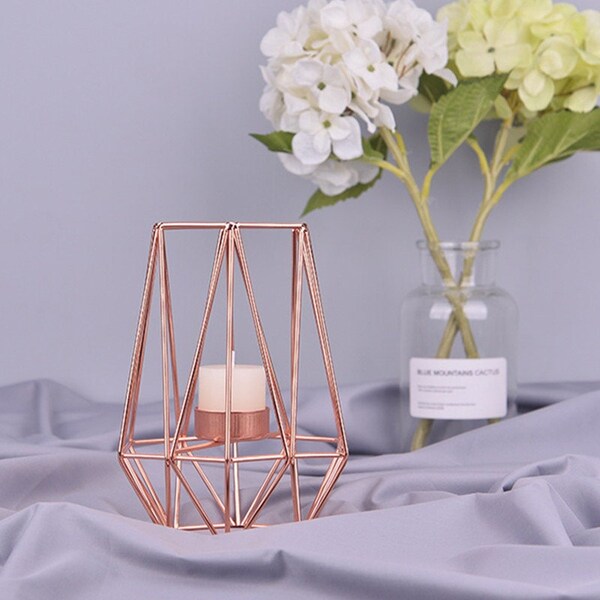 Rose Gold Candle Holder Etsy