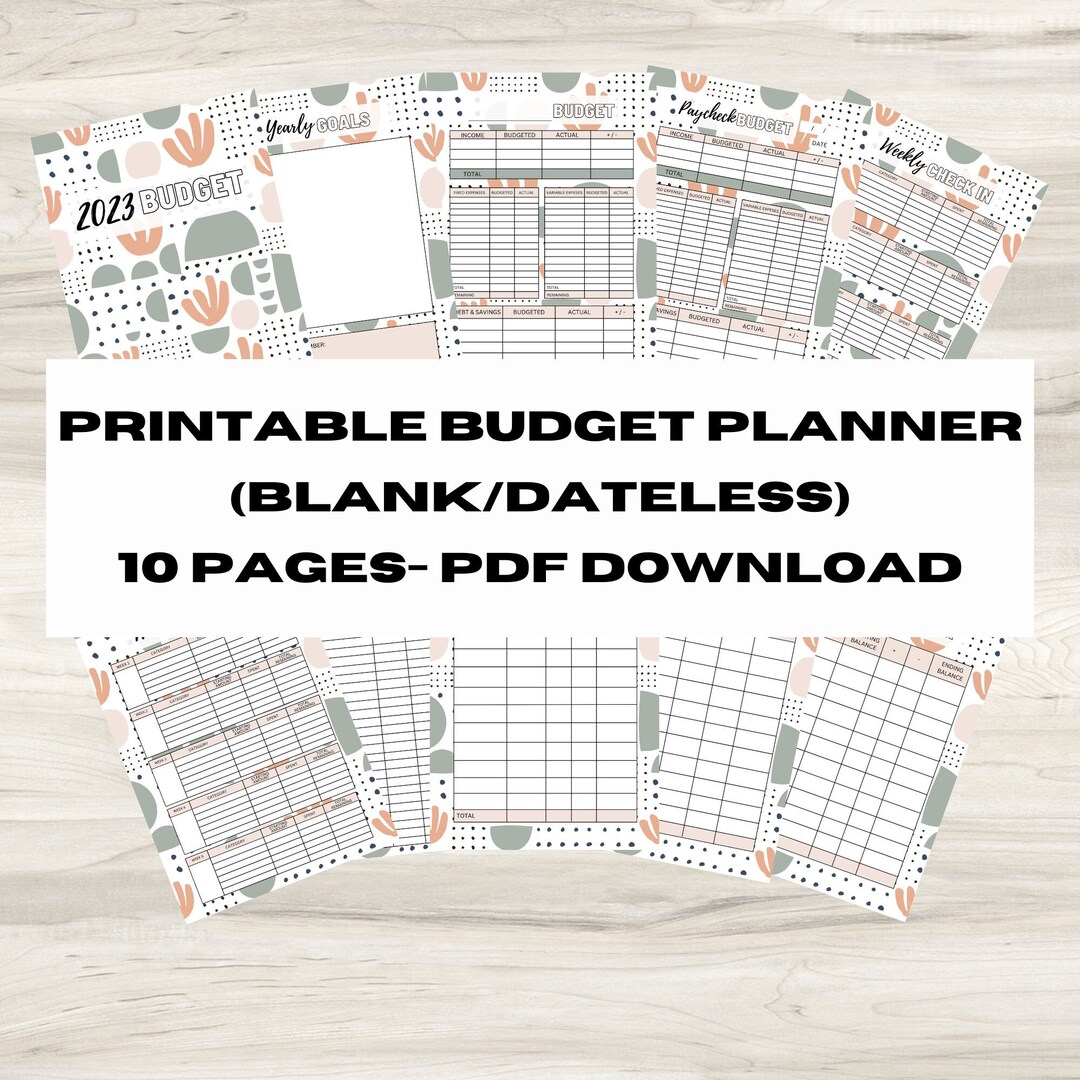 Budget Planner Printable 2023 Dateless Budget Binder, Reusable Planner