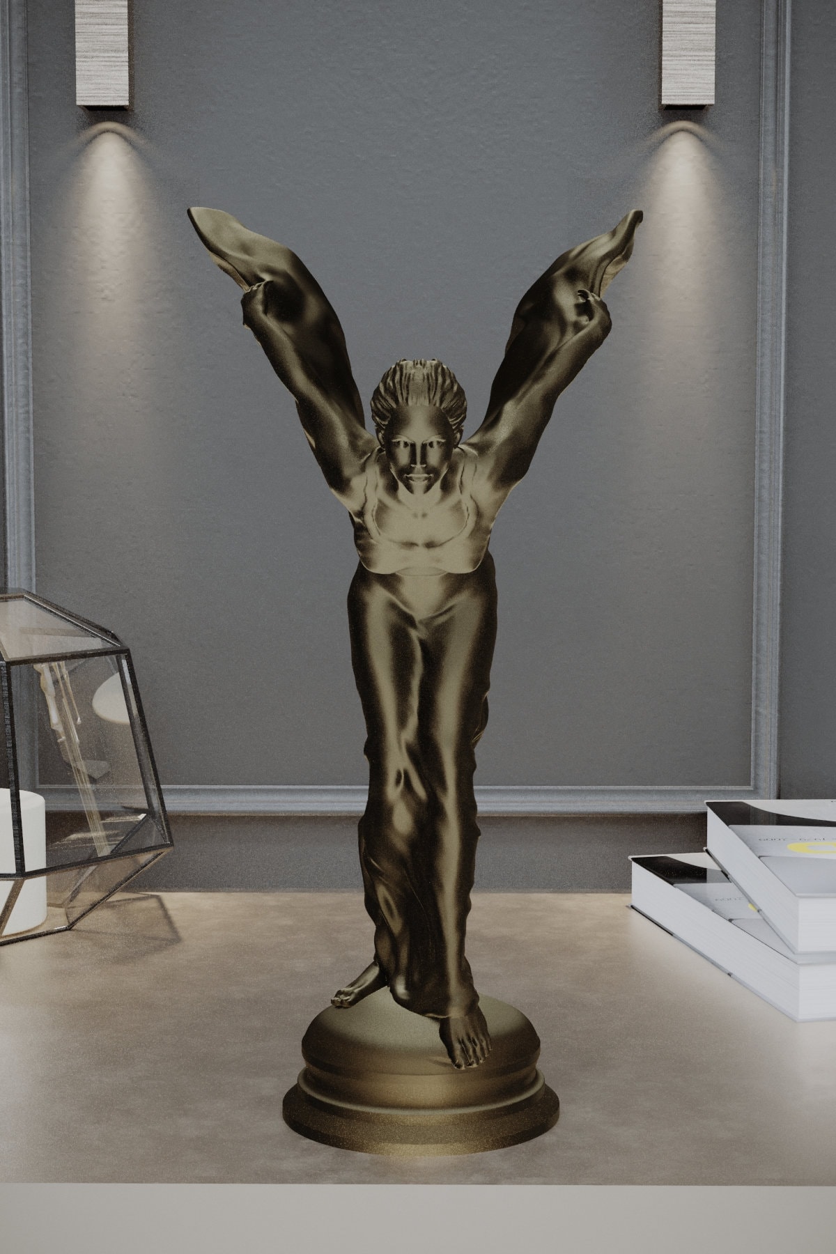 ロールスロイス Spirit of Ecstasy ブロンズ像 フライングレディ The Spirit of Ecstasy, Silver Lady, the Flying Lady Statue