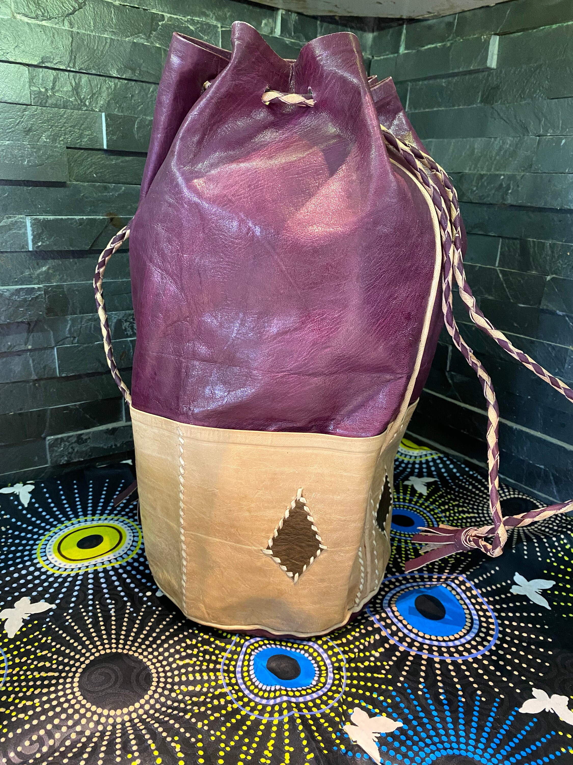 Handmade african leather duffle bag Etsy