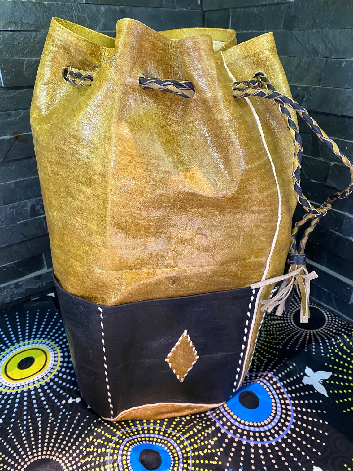 Handmade african leather duffle bag Etsy