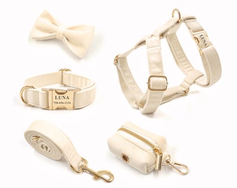 white dog harness