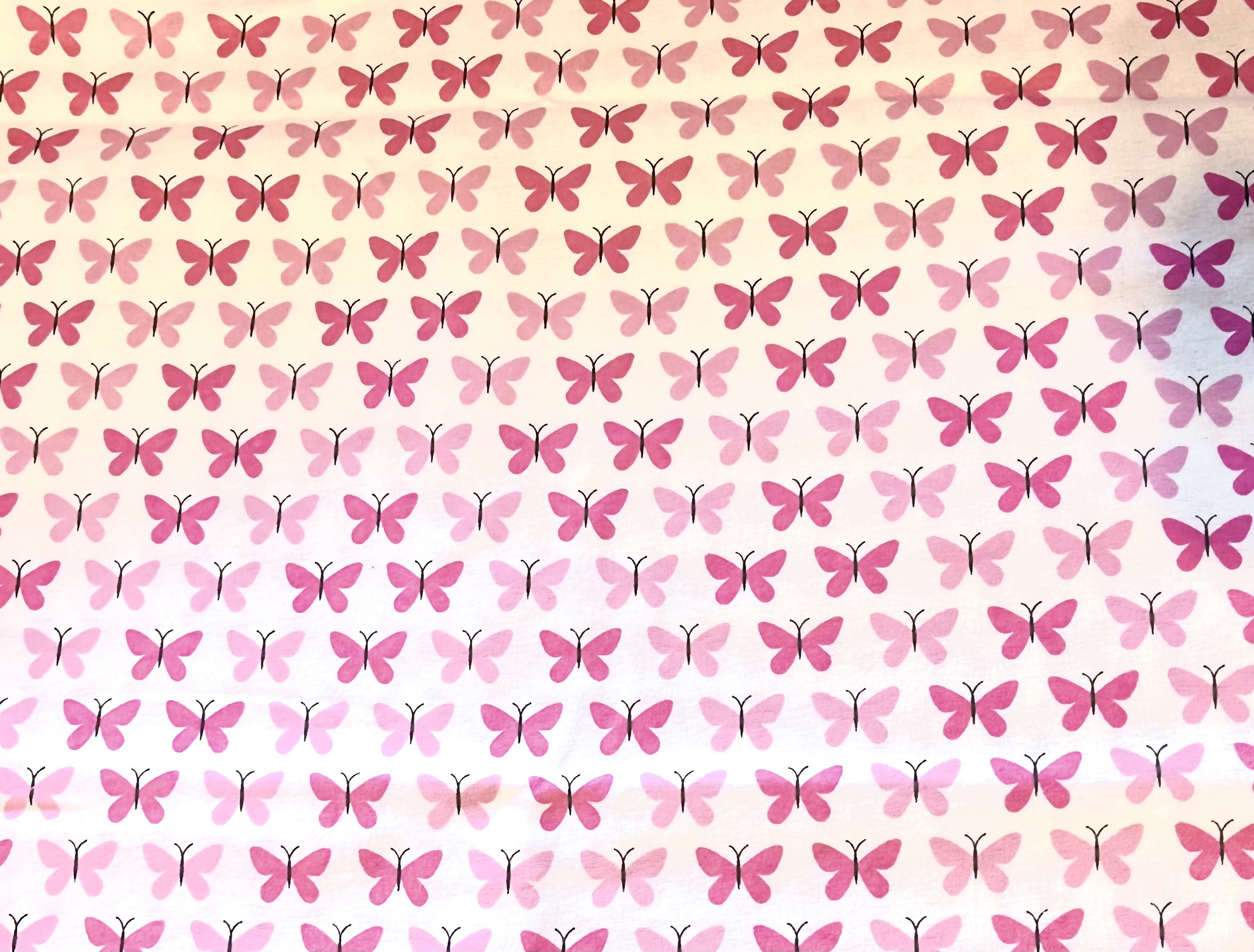 Pink Butterflies Flannel Fabric Fabric by the half yard Etsy