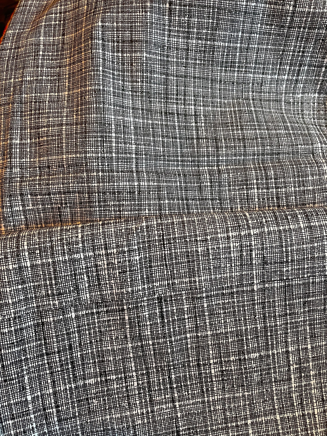 Black & White Crosshatch Quilting Cotton Fabric Fabric Etsy