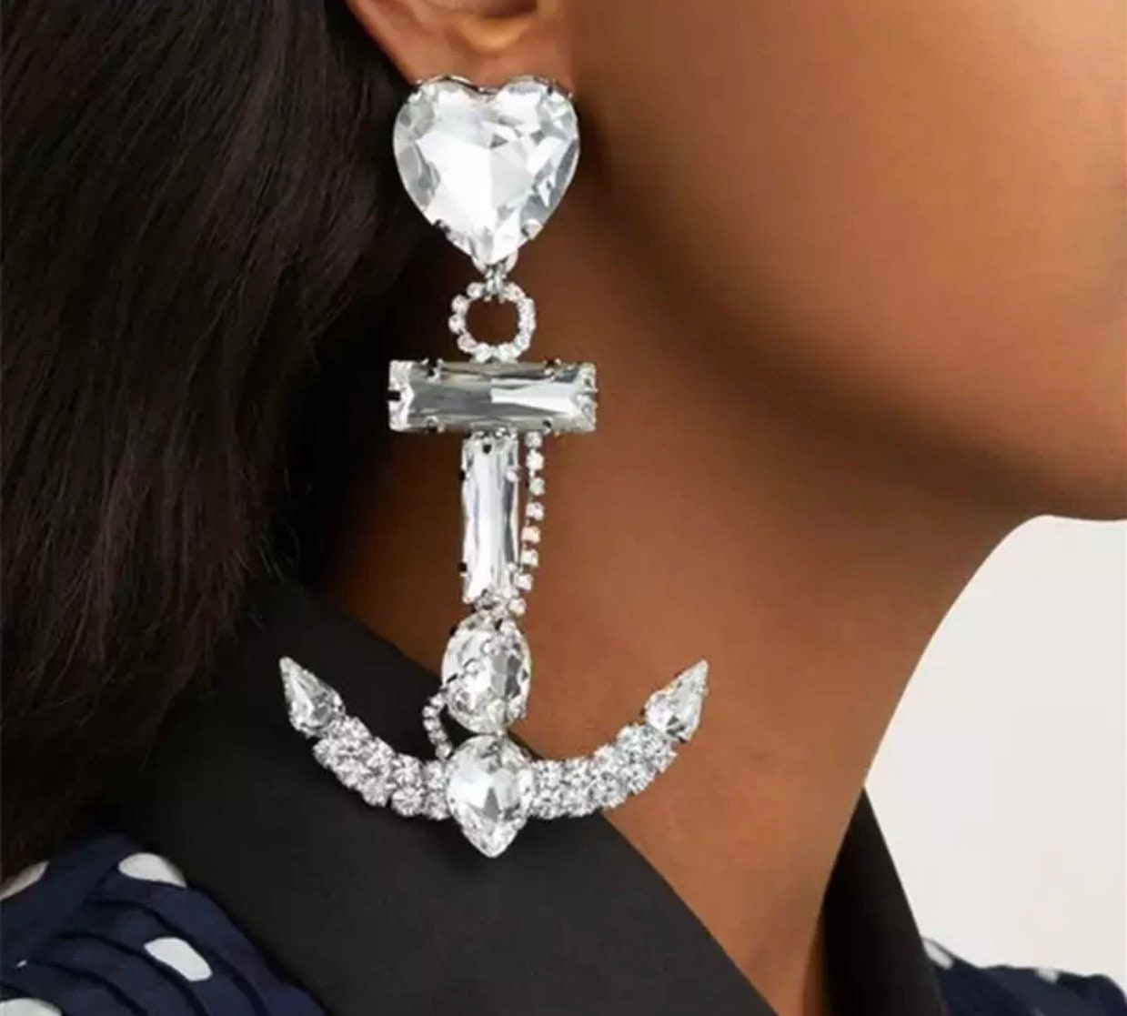 Alessandra rich anchor earrings sale
