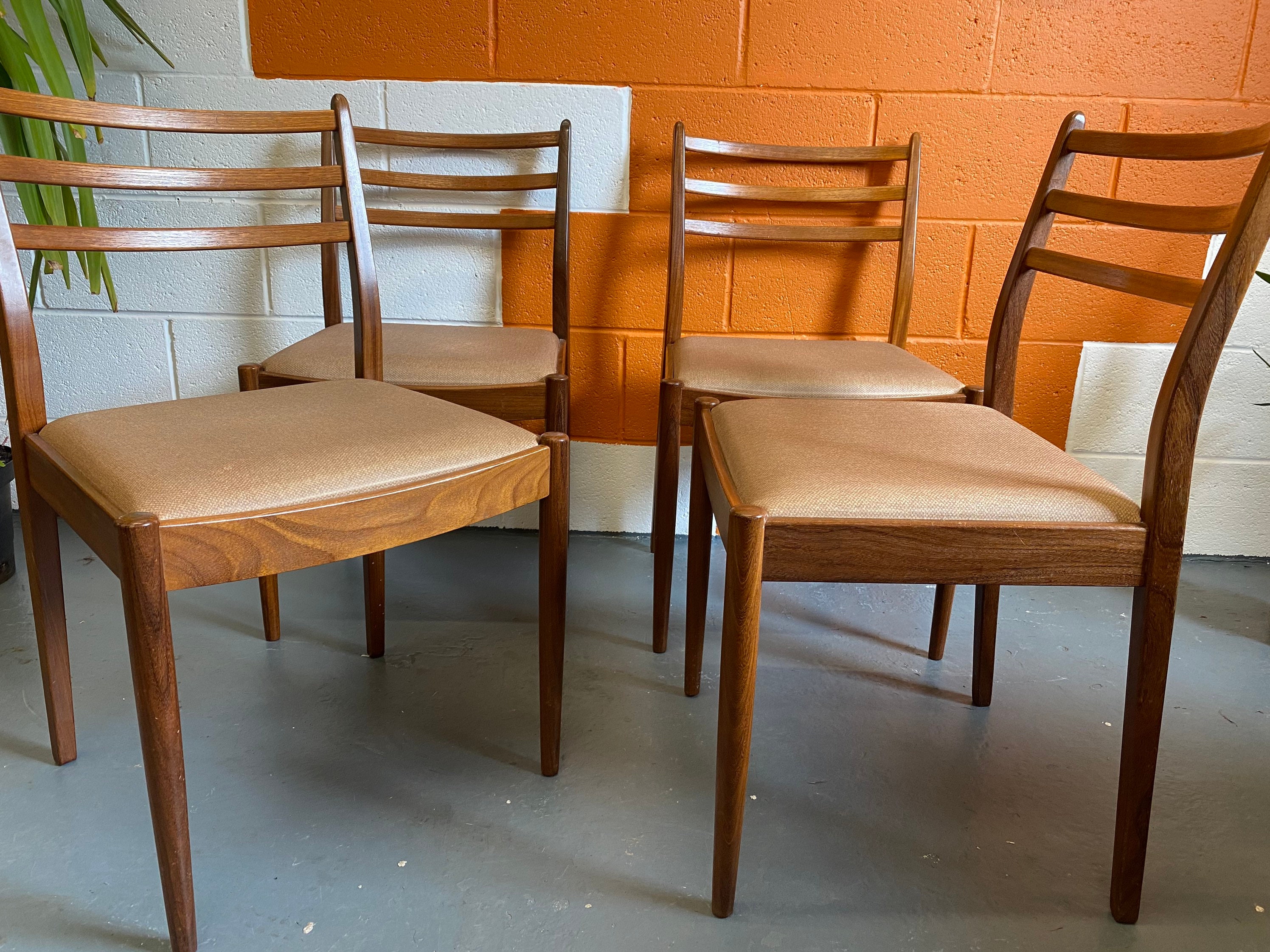 V.B Wilkins G Plan Dining Chairs Mcm Mid Century Teak Vintage Etsy