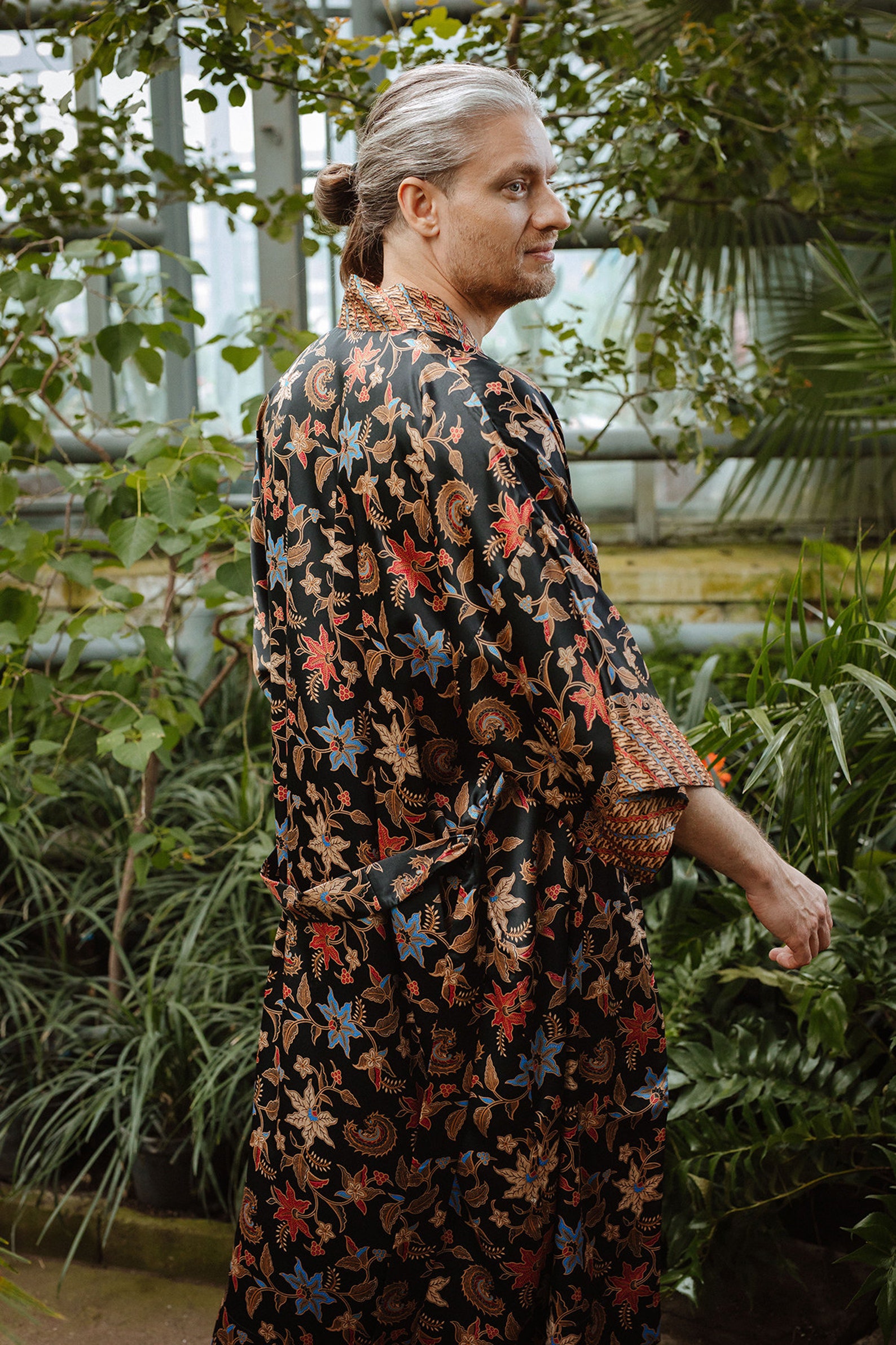 Traditional Mens Silk Kimono Robe Oversized Plus Size Etsy