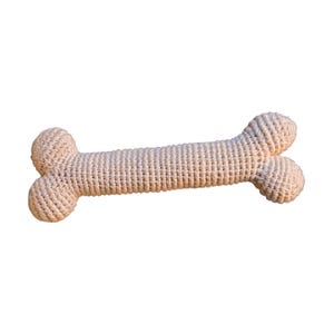 Juguete de hueso de ganchillo para perros: juguete de peluche para masticar hecho a mano