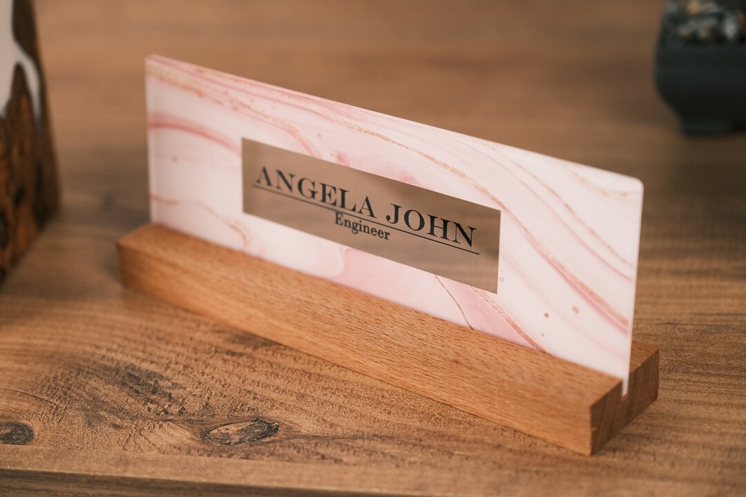 Personalized Desk Name Plate - Custom Office Desk Sign With 100+ Design Options