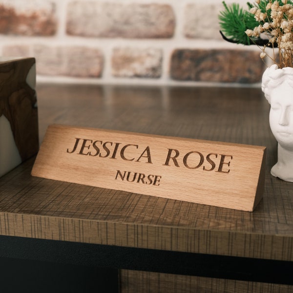 Executive Personalized Desk Name Plate, Custom Name Sign, Corporate Gift, Nameplate for New Job, Christmas Gift, Decorative Office Accessory