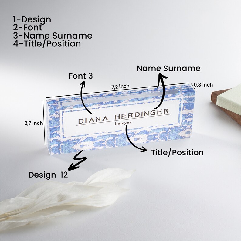 Personalized Office Name Plate Custom Name Sign Office Decor - Etsy