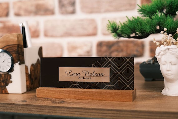 Custom Acrylic Name Plate, Personalized Office Desk Decor