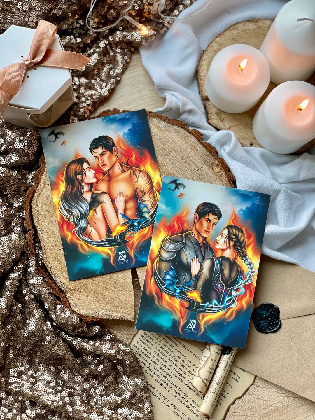 Вайолет и Ксаден Четвертое крыло печать А6/А5 - Etsy
