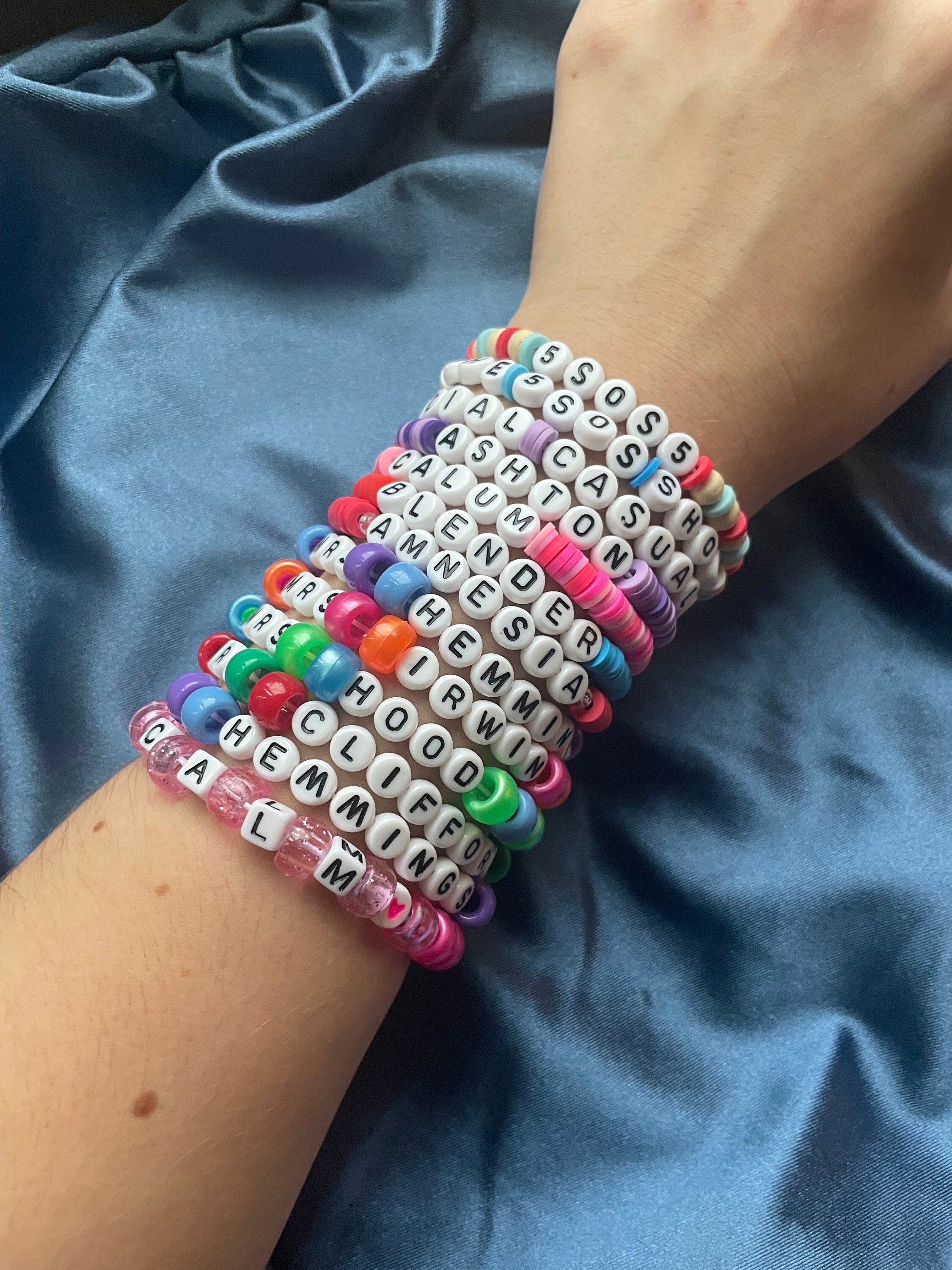 5sos 5 Seconds of Summer Beaded Bracelets, 5sos, 5sos Show, the 5sos Show, Calum  Hood, Ashton Irwin, Luke Hemmings, Michael Clifford, Calm - Etsy