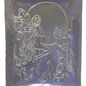 Hand Carved Porcelain Fairy Platter by NC Artist Helen Seebold