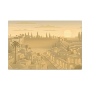 Golden Hour in the Eternal City, Judaica, Western Wall, Wall Decor, Home Decoration, Gift, Modern Art, Housewarming, Office Art,