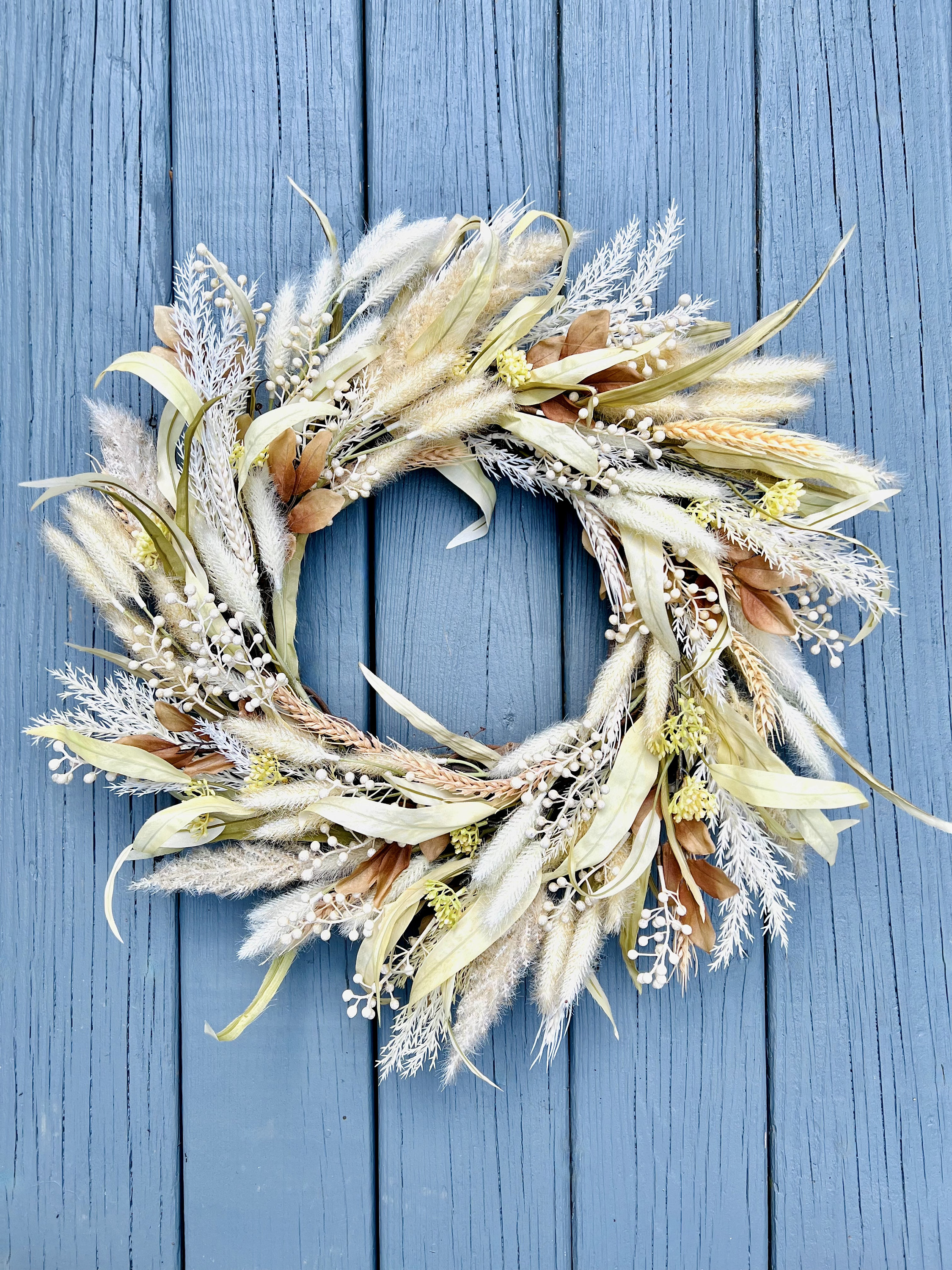 Wheat with Corn Husk Swag - Kelea's Florals