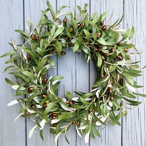 Olive Branch Wreath for Front Door, Year Round Greenery Wreath, Classic Olive Wreath, All Season Wreath, Summer Olive, Sage Green Wreath