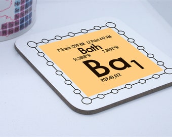 South West of England Personalised science Coaster