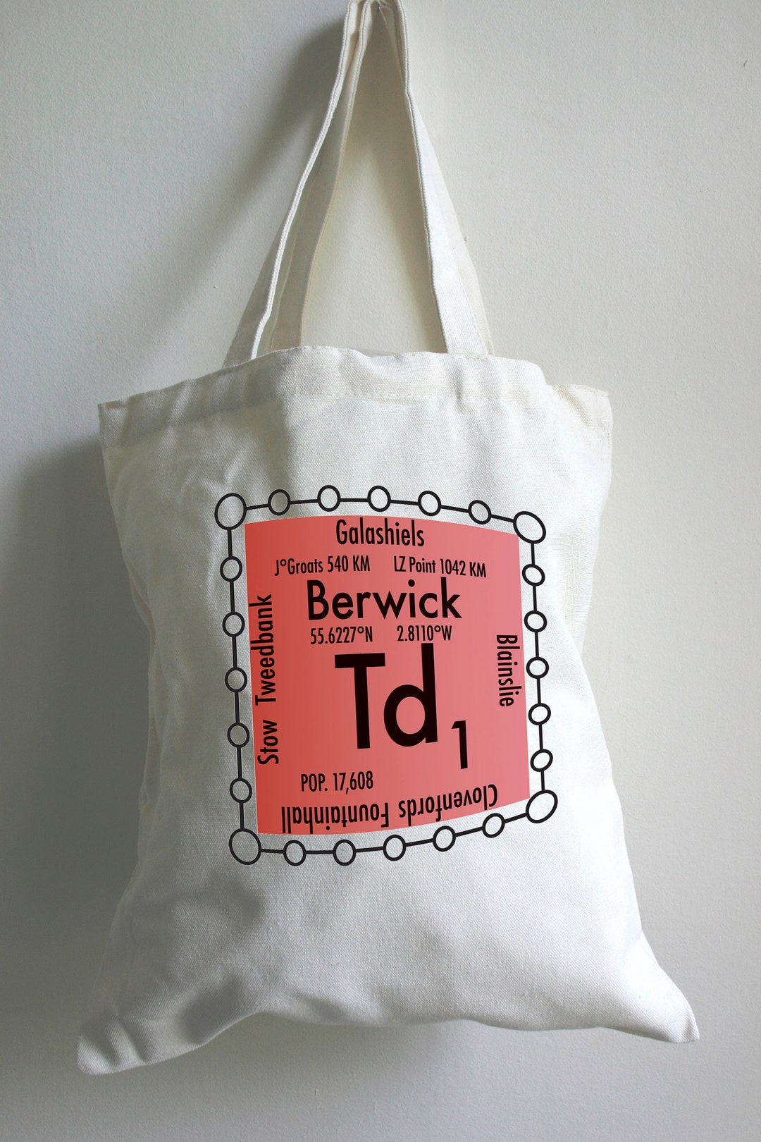 Td6 Postcode Berwick Chemistry Tote Bag: TD Postcodes - Etsy UK