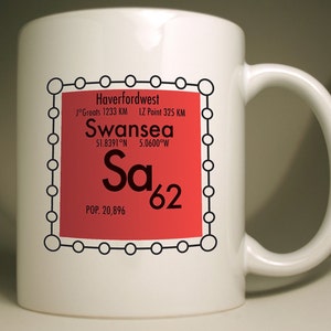 Swansea custom Sa postcode mug, UK science design SA62