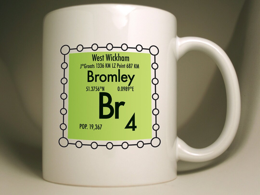Bromley Mug BR Personalised Postcode Science Design Etsy UK