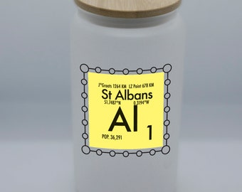 St Albans custom Al Glass Can, UK science design