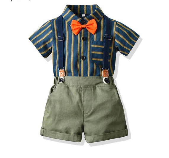 Baby Boy Suspender Shorts Sets Etsy